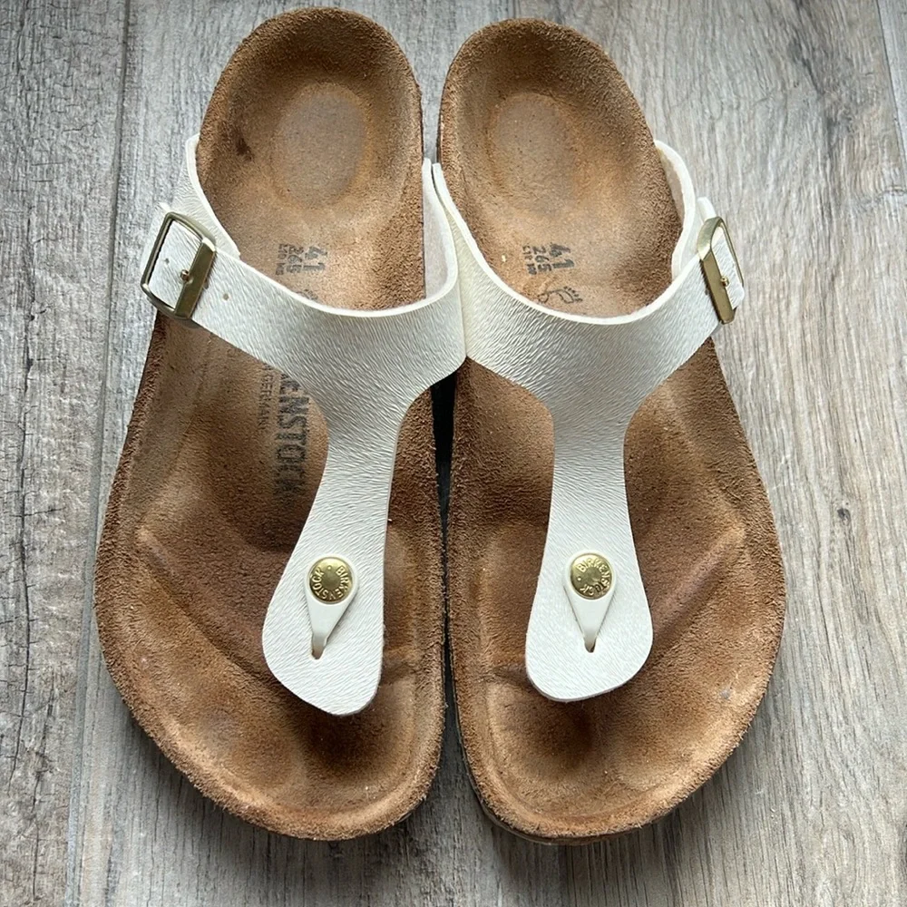 Birkenstock Gizeh Sandal Size 41 White - Picture 1 of 10